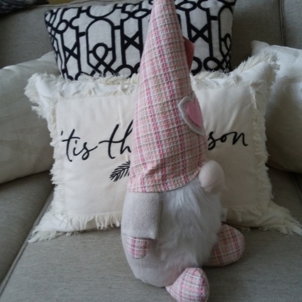 NEW! EXTRA LARGE 19" Shabby HEART GNOME Tweed HAT - Picture 2 of 4
